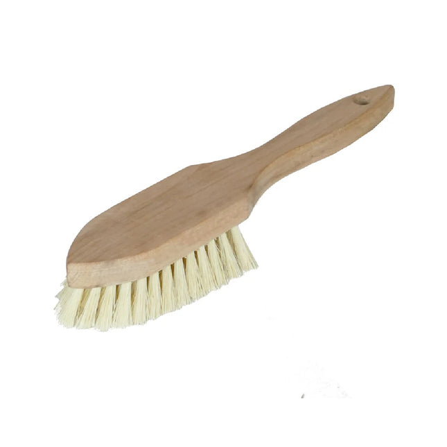 Scheuerbürste aus Holz mit Naturborsten zum Reinigen von Pflaster, Beton und Steinflächen
