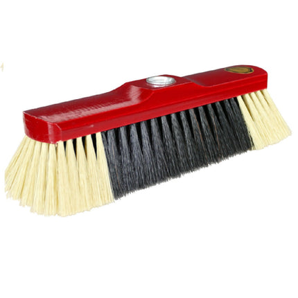 Stubenbesen tangorot 28 cm aus Buchenholz mit weißen Kunstborsten – ideal für glatte Böden, staubarmes Kehren & saubere Innenräume.