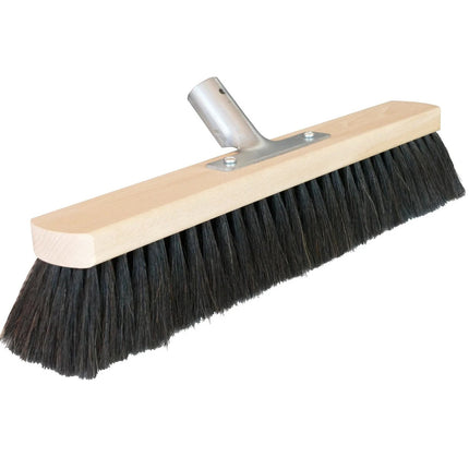 60 cm Saalbesen mit Rosshaar‑Kunstborsten‑Mix & Metallhalter – ideal für Innenbereiche, feinen Staub und glatte Böden.