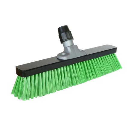 Straßenbesen Blackbody® Grün 40 cm mit PET‑Borsten und Universalhalter für groben Schmutz auf Hof, Gehwegen und Außenflächen