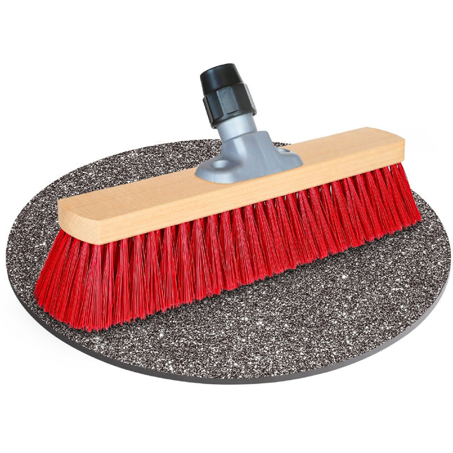 Straßenbesen 40 cm mit kräftigen, formstabilen Borsten und Universal‑Stielhalter für groben Schmutz auf Hof, Einfahrt und Außenflächen