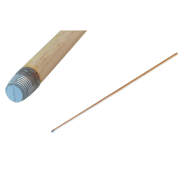 Holzstiel mit Gewinde 140 cm aus Pinus Taeda, Ø24 mm, passend für Besen mit Innengewinde, stabil und langlebig Made in Germany