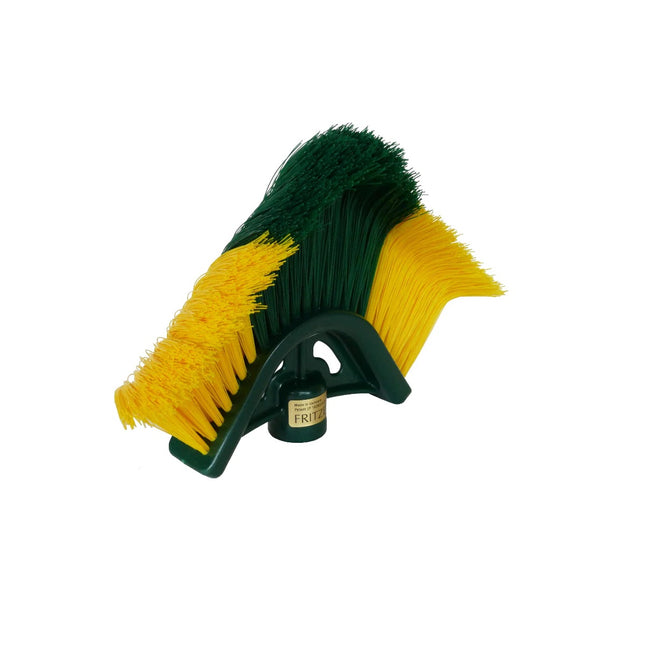 Fritze Eckenbesen 24 cm – Krallenborsten für Fugen, Ecken und Spinnenweben; handlicher Besen, optional mit Teleskopstiel für hohe Bereiche.