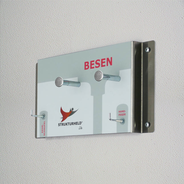 Wandhalter für Besen, Handfeger & Kehrschaufel aus Aluminium – leicht, stabil & ideal für Werkstatt und Haushalt