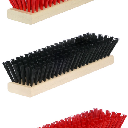 Ersatzbürsten-Set Fußabtreter – 3-teilig, Schwarz/Rot