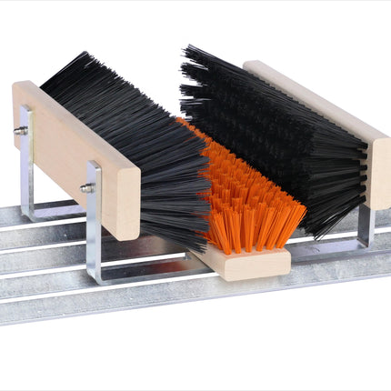 Fußabtreter Exklusiv – Orange & Schwarz | Wetterfester Schuhreiniger für außen | Made in Germany