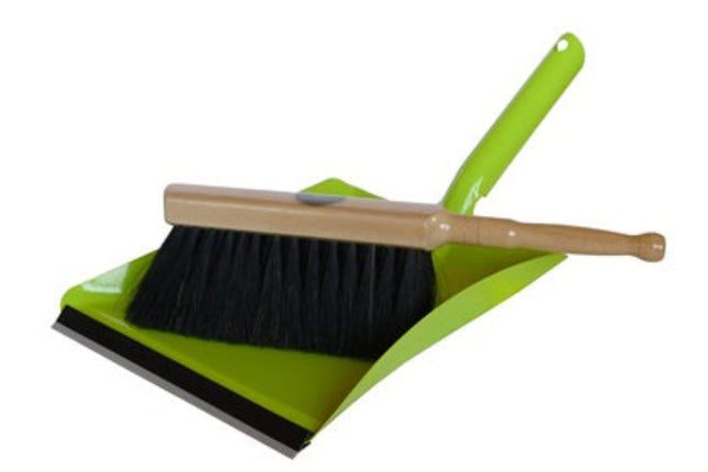 Kehrset aus– Handfeger Rosshaar & Metall-Kehrschaufel (Grün) kaufen