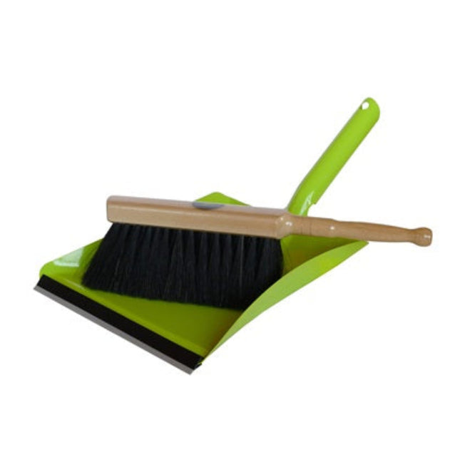 Kehrset aus– Handfeger Rosshaar & Metall-Kehrschaufel (Grün) kaufen