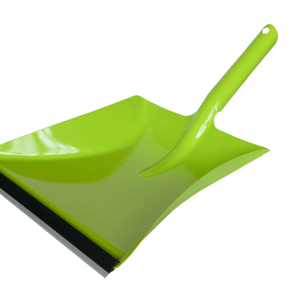 Kehrset mit Rosshaar-Handfeger & grüner Metall-Kehrschaufel mit Kantenschutz – ideal für glatte Böden, Haushalt & Gewerbe