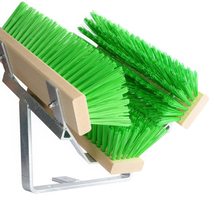 Schuhabstreifer Standard Grün – 30 cm, PET-Borsten & verzinktes Metall. Für Werkstatt & Hof.