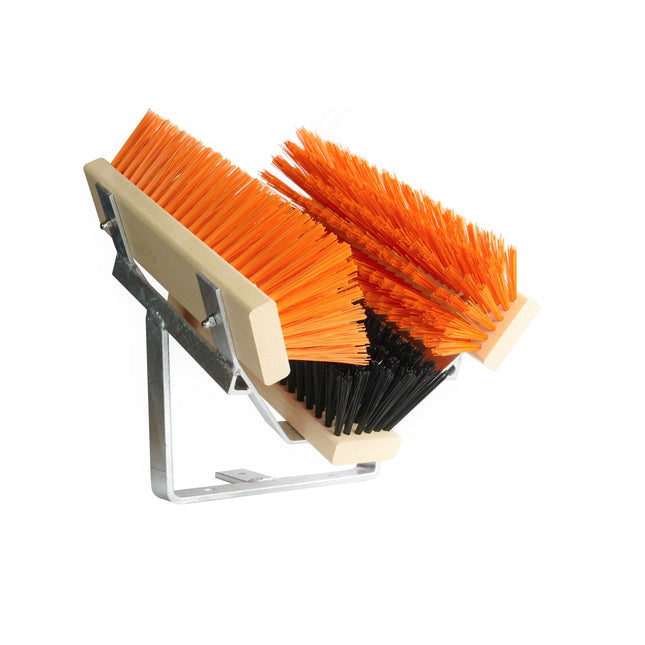 Schuhabstreifer Premium Schwarz & Orange – 30 cm, PET-Borsten & verzinktes Metall. Für Werkstatt & Hof.
