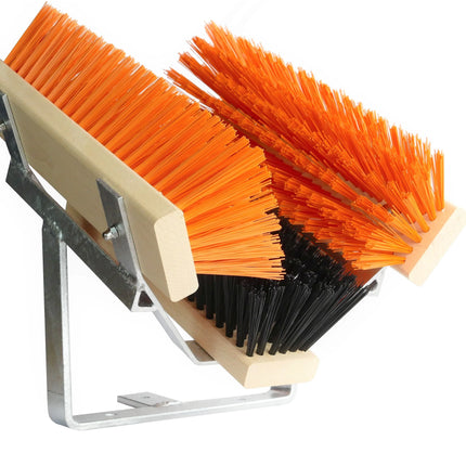 Schuhabstreifer Standard Schwarz/Orange – 30 cm, PET-Borsten & verzinktes Metall. Für Werkstatt & Hof. Made in Germany