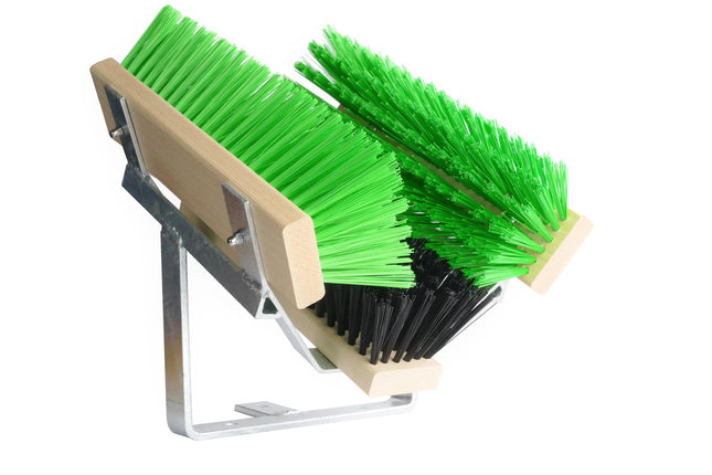 Schuhabstreifer Standard Schwarz/Grün – 30 cm, PET-Borsten & verzinktes Metall. Für Werkstatt & Hof.