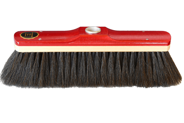 Stubenbesen mit Mahagoni-Optik und Rosshaar – sanfte Reinigung für empfindliche Böden