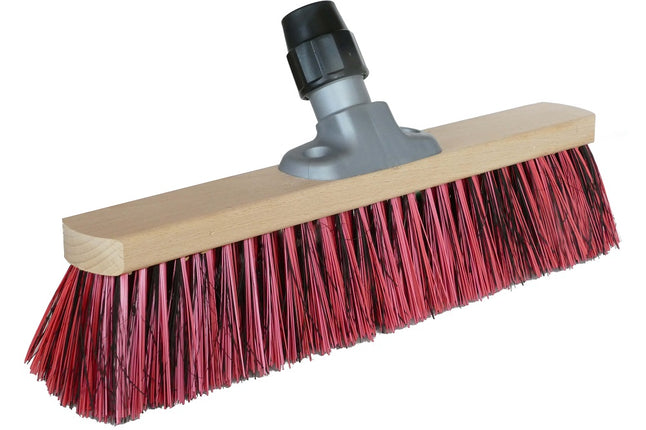 Straßenbesen Rot/Schwarz 60 cm – Arenga-Elaston & Ø 24 mm Universalhalter