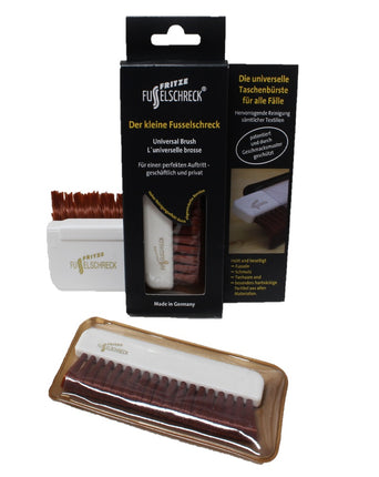Kompakte Kleiderbürste Der kleine Fusselschreck® im Etui – ideal für unterwegs, Büro und Reise