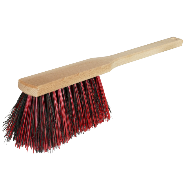 Industriehandfeger Rot/Schwarz – Arenga-Elaston, 42 cm langer Griff