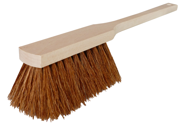 Industriehandfeger Kokos – langer Holzgriff für Werkstatt & Hof