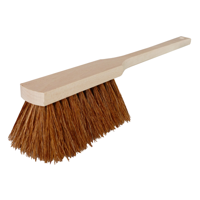 Industriehandfeger Kokos – langer Holzgriff für Werkstatt & Hof