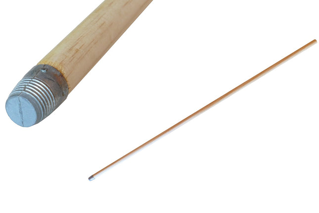 Besenstiel aus Holz mit Gewinde