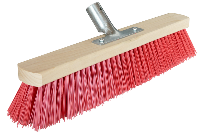 Straßenbesen Rot 40 cm – Elaston & Metallhalter Ø 24 mm