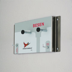 Strukturheld® Lite – Wandhalter für Besen & Kehrset für Haushalt & Werkstatt