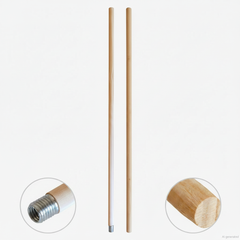 Holz‑Besenstiele mit Gewinde & Konus – robuste Stiele aus Holz, passend für Besen mit Innengewinde oder Stielhalter.