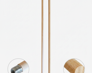 Holz‑Besenstiele mit Gewinde & Konus – robuste Stiele aus Holz, passend für Besen mit Innengewinde oder Stielhalter.