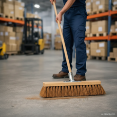Kokosbesen mit Naturborsten – robuster Besen für Werkstatt, Gewerbe & Industrie, Kokosborsten Made in Germany
