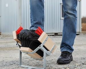 Schuhabstreifer Premium mit austauschbaren Bürsten – robust für Werkstatt, Hof & Industrie, Made in Germany