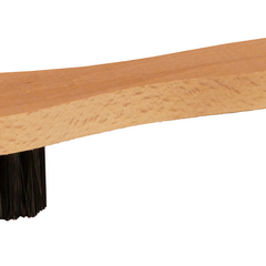 Schuhcremebürste mit Naturborsten und Holzgriff – ideal zum gezielten Auftragen von Schuhcreme auf Glattleder und Lederschuhe