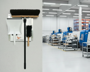 STRUKTURHELD® Wandhalterung mit Kehrset – 5S-Ordnungssystem für Industrie & Gewerbe, Made in Germany