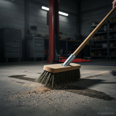 Werkstattbesen Arenga – wasser- & ölresistent, hitzebeständig für Werkstatt, Garage & Industrie