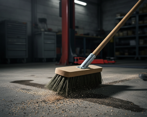 Werkstattbesen Arenga – wasser- & ölresistent, hitzebeständig für Werkstatt, Garage & Industrie