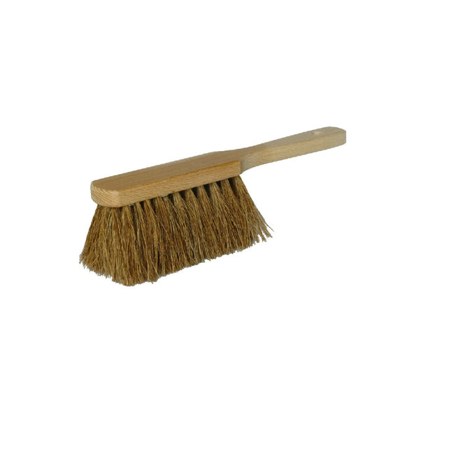 Robuster Kokos-Handfeger aus Naturfasern – ideal für groben Schmutz in Haus, Werkstatt und Außenbereich.