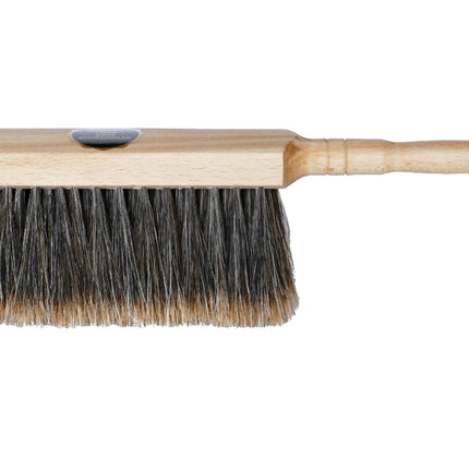 Handfeger 30 cm aus geöltem Buchenholz mit geschlitztem Rosshaar – antistatisch, staubbindend und ideal für Parkett, Laminat & Fliesen.