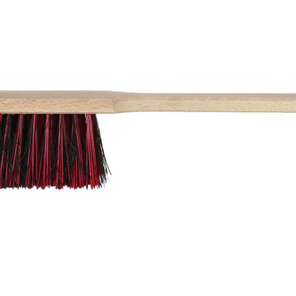 Robuster Langstielhandfeger mit 7–8 cm Arenga‑Elaston‑Borsten – ideal für Pflaster, Beton & Außenbereiche, rückenschonend & langlebig.