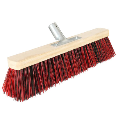 Straßenbesen 40 cm aus naturbelassenem Buchenholz mit Arenga‑Elaston‑Mix und Metallhalter Ø 24 mm für präzise Reinigung kleiner Außenflächen