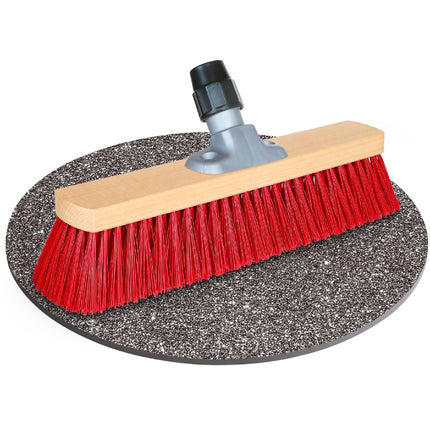 Straßenbesen 40 cm mit kräftigen, formstabilen Borsten und Universal‑Stielhalter für groben Schmutz auf Hof, Einfahrt und Außenflächen