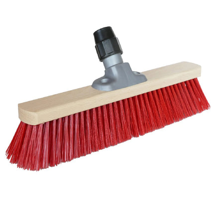 Straßenbesen 60 cm mit kräftigen, formstabilen Borsten und Universal‑Stielhalter für groben Schmutz auf Hof, Einfahrt und großen Außenflächen