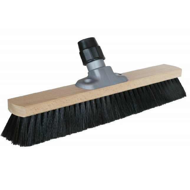 60 cm Saalbesen mit robusten Kunstborsten & Universalhalter – ideal für Innenbereiche, glatte Böden und gründliche Reinigung.