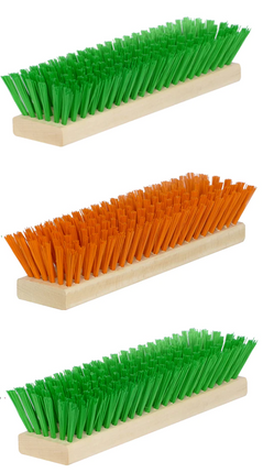 Ersatzbürsten-Set Fußabtreter – 3-teilig, Orange/Grün