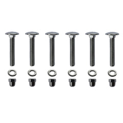 Edelstahl Bürsten‑Schrauben‑Set für Schuhabtreter Standard mit Hutmuttern und Unterlegscheiben zur sicheren Befestigung von Ersatzbürsten.