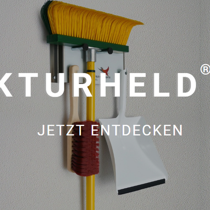 Wandhalter für Besen, Handfeger & Kehrschaufel aus Aluminium – leicht, stabil & ideal für Werkstatt und Haushalt