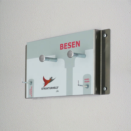 Wandhalter für Besen, Handfeger & Kehrschaufel aus Aluminium – leicht, stabil & ideal für Werkstatt und Haushalt