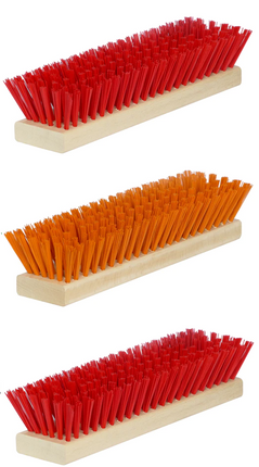 Ersatzbürsten-Set Fußabtreter – 3-teilig, Orange/Rot