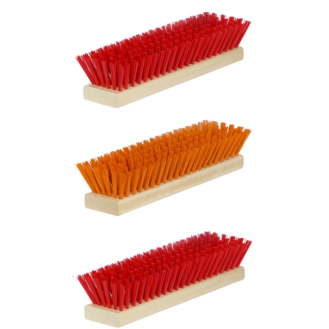 Ersatzbürsten-Set Fußabtreter – 3-teilig, Orange/Rot