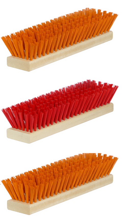 Ersatzbürsten-Set Fußabtreter – 3-teilig, Rot/Orange