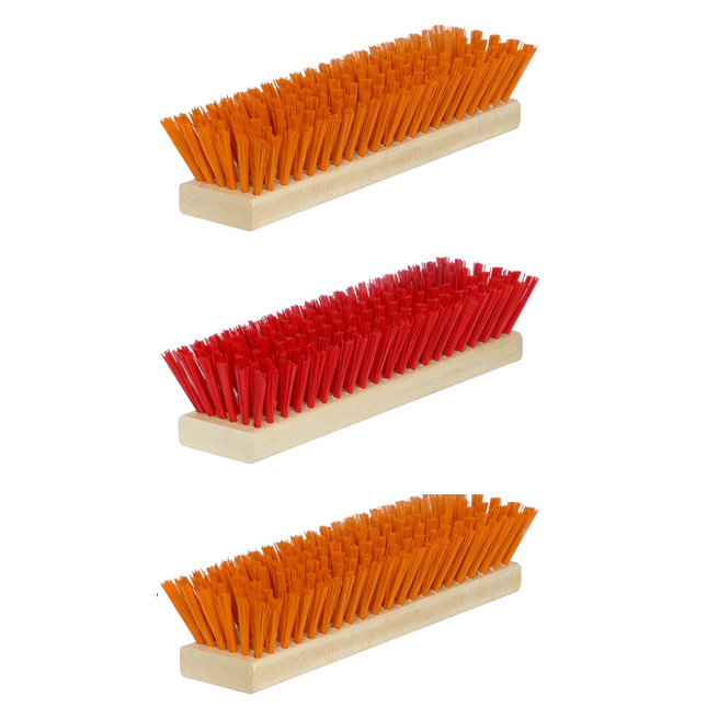 Ersatzbürsten-Set Fußabtreter – 3-teilig, Rot/Orange