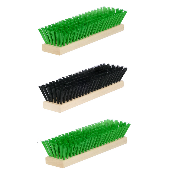 Ersatzbürsten-Set Fußabtreter – 3-teilig, Schwarz/Grün